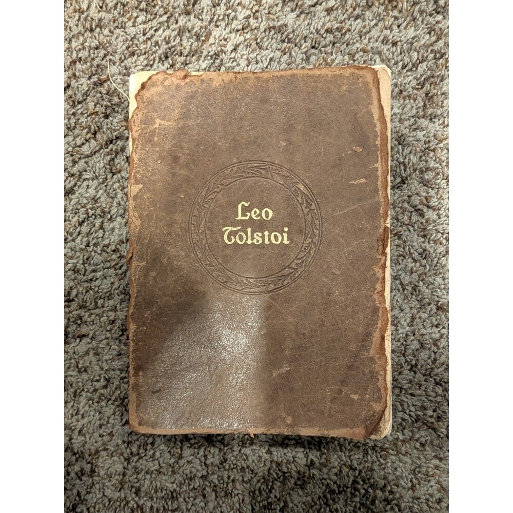 Vintage 1928 The Works of Leo Tolstoi Walter J Black Genuine Leather - AS IS